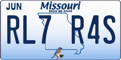 MO license plate RL7R4S