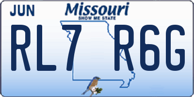 MO license plate RL7R6G