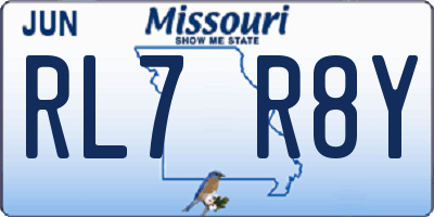 MO license plate RL7R8Y