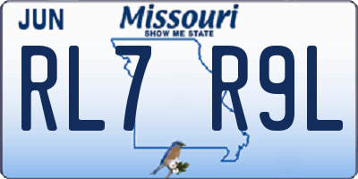 MO license plate RL7R9L