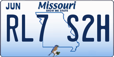 MO license plate RL7S2H
