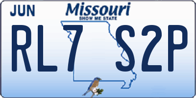 MO license plate RL7S2P