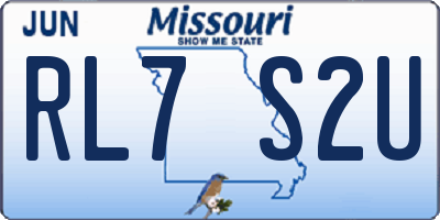 MO license plate RL7S2U