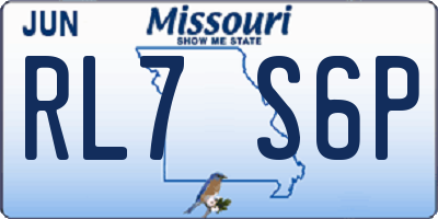 MO license plate RL7S6P