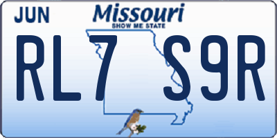 MO license plate RL7S9R