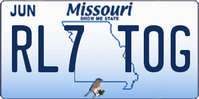 MO license plate RL7T0G