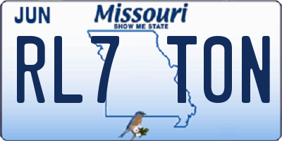 MO license plate RL7T0N