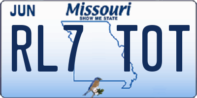 MO license plate RL7T0T