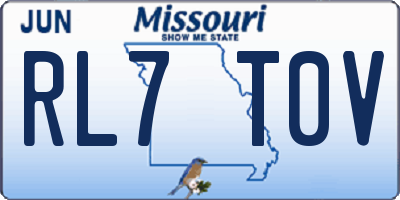 MO license plate RL7T0V