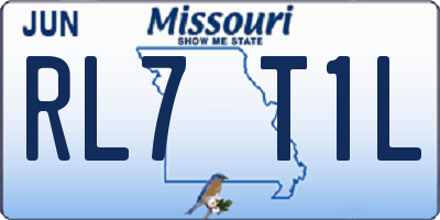 MO license plate RL7T1L