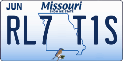 MO license plate RL7T1S