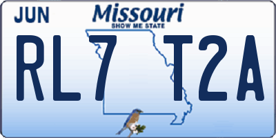 MO license plate RL7T2A