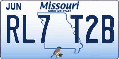 MO license plate RL7T2B