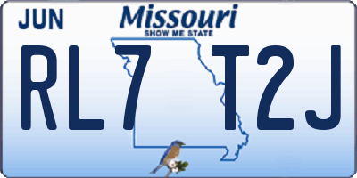 MO license plate RL7T2J