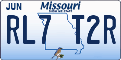 MO license plate RL7T2R