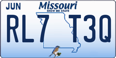 MO license plate RL7T3Q