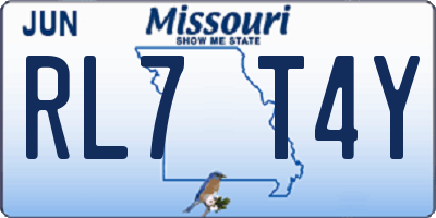 MO license plate RL7T4Y