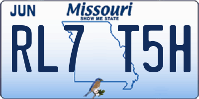 MO license plate RL7T5H