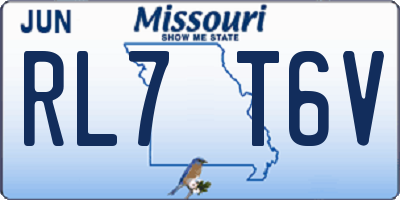 MO license plate RL7T6V