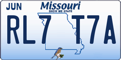 MO license plate RL7T7A
