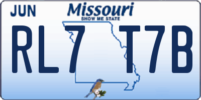 MO license plate RL7T7B