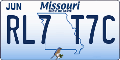 MO license plate RL7T7C