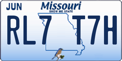 MO license plate RL7T7H