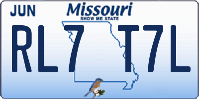 MO license plate RL7T7L
