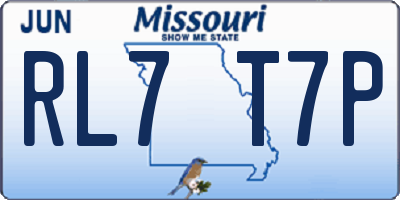 MO license plate RL7T7P