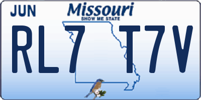 MO license plate RL7T7V