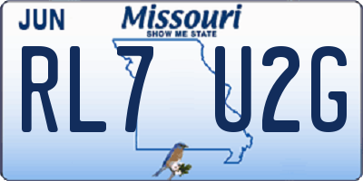 MO license plate RL7U2G