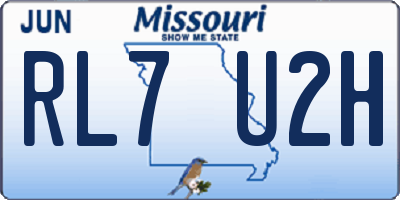 MO license plate RL7U2H