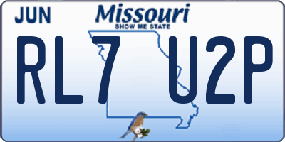 MO license plate RL7U2P