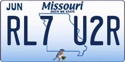 MO license plate RL7U2R