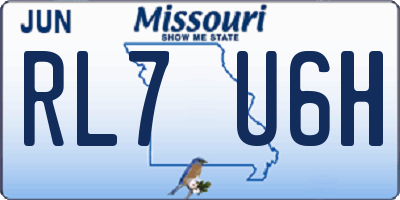 MO license plate RL7U6H