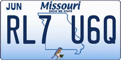 MO license plate RL7U6Q