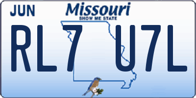MO license plate RL7U7L