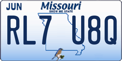 MO license plate RL7U8Q