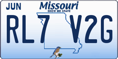 MO license plate RL7V2G