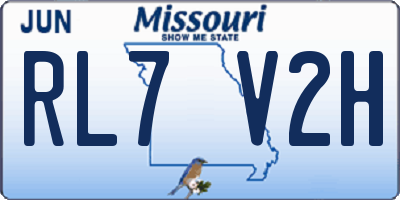 MO license plate RL7V2H