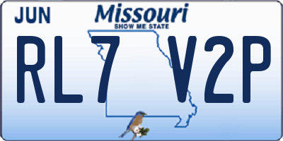 MO license plate RL7V2P