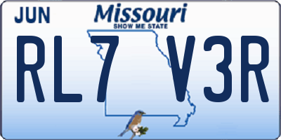 MO license plate RL7V3R