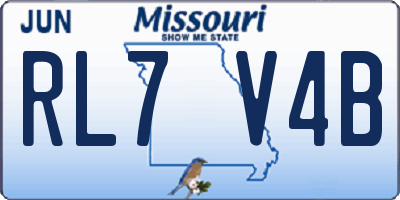 MO license plate RL7V4B