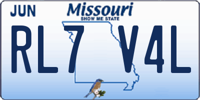 MO license plate RL7V4L