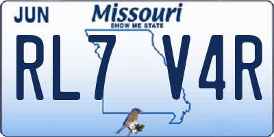 MO license plate RL7V4R