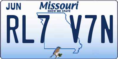 MO license plate RL7V7N
