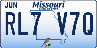 MO license plate RL7V7Q