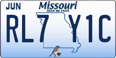 MO license plate RL7Y1C