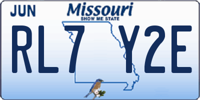 MO license plate RL7Y2E