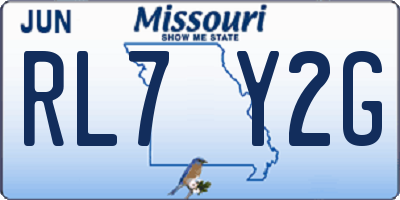 MO license plate RL7Y2G